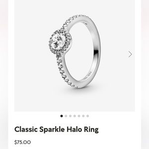 Pandora classic sparkling halo ring